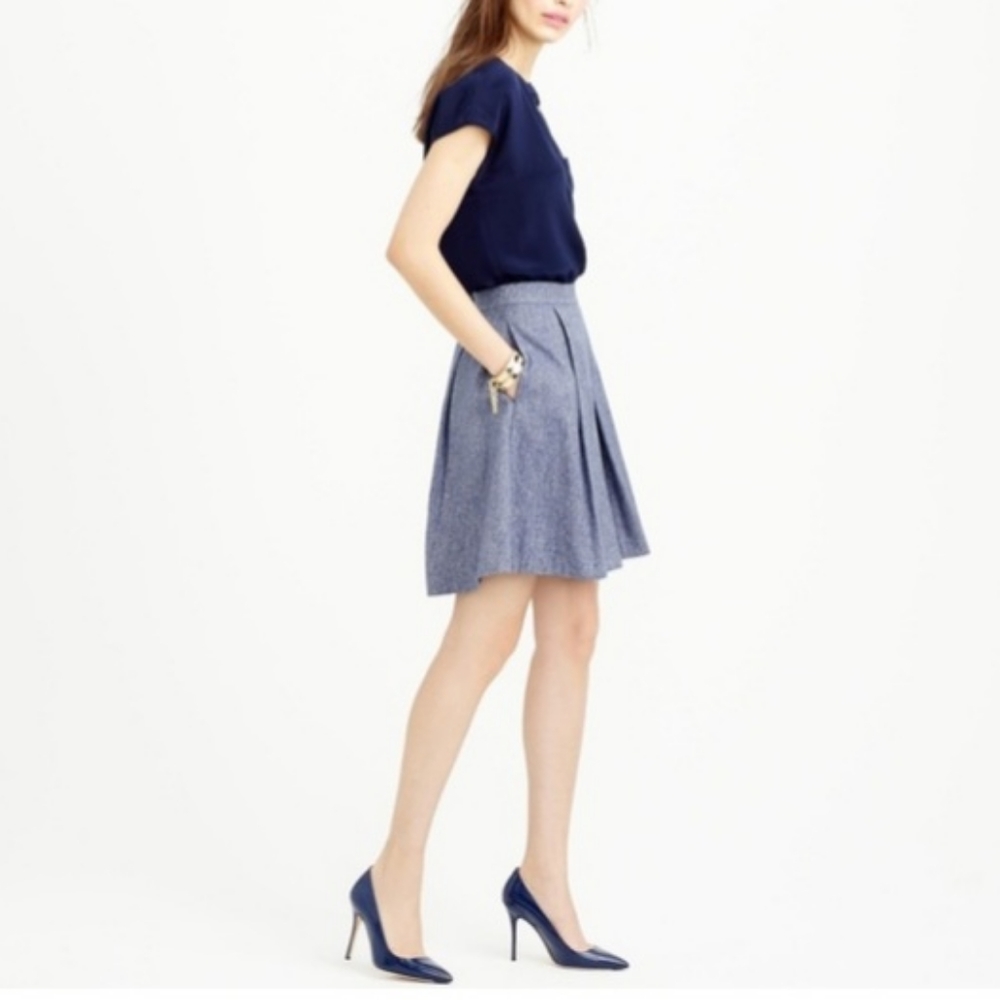 JCrew Pleated Silk Skirt- NWT